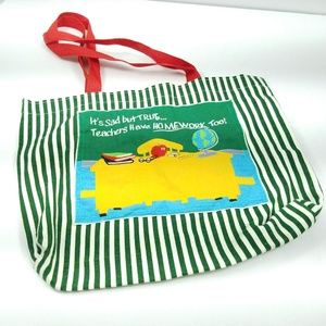 Teachers Homework Tote Bag Teaching School Back To